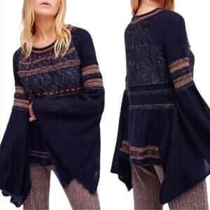 Free People Craft Time Bell Sleeve Sweater S